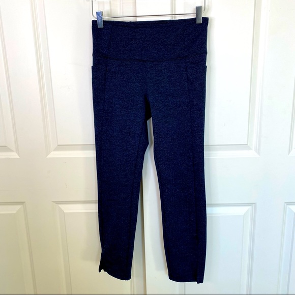 Athleta Leggings Small Herringbone Mercer Tight blue Black running women’s - Picture 3 of 14